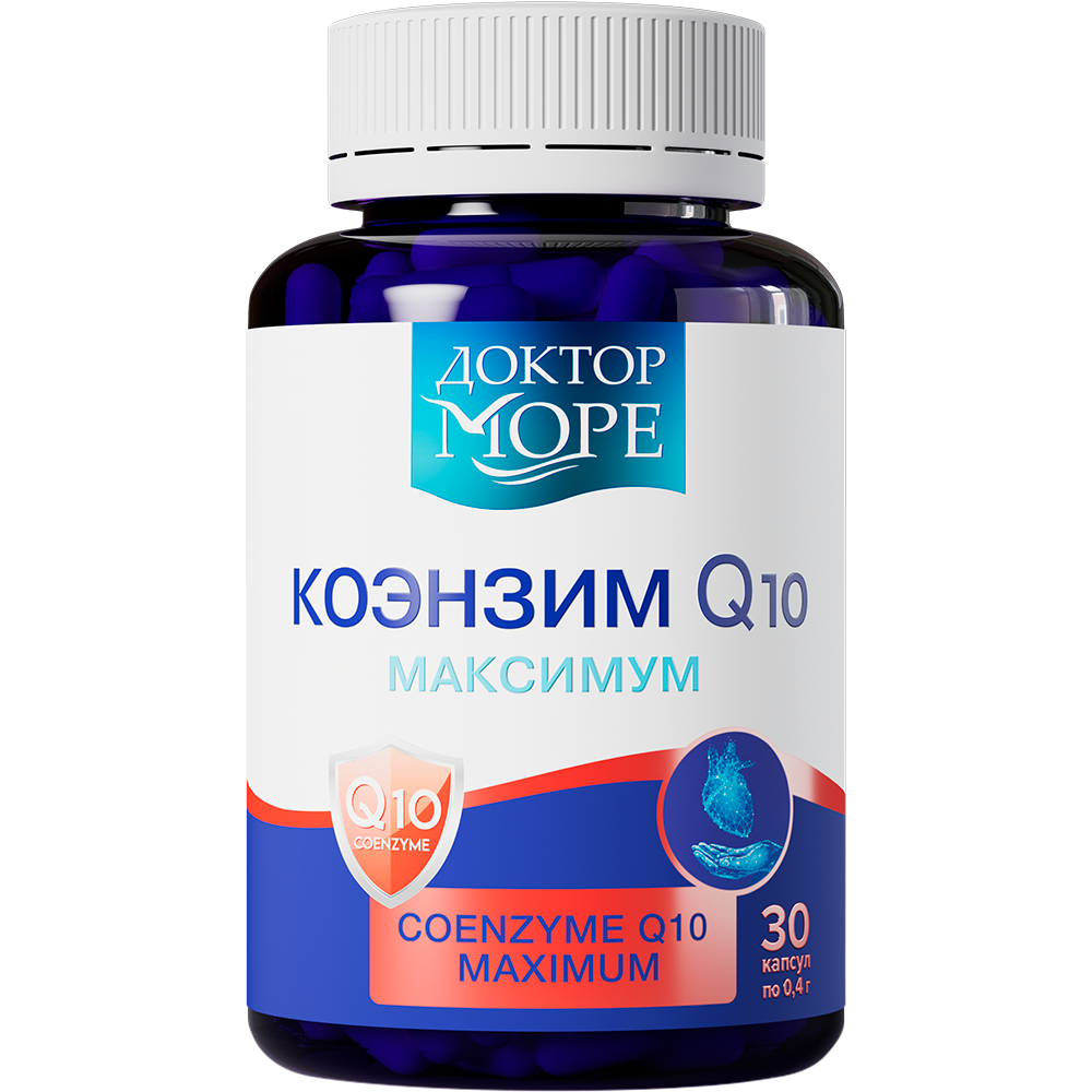 Изображение товара Доктор море коэнзим q10 максимум 30 шт. капсулы массой 400 мг