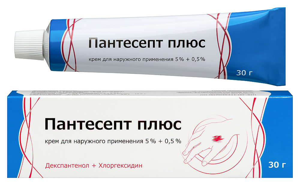 Изображение товара Пантесепт плюс 5%+0,5% крем для обработки ран и ожогов 30 г