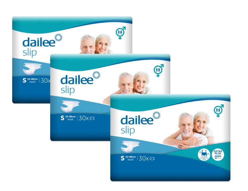 Изображение товара Набор из 3х упаковок подгузников DAILEE EXTRA PLUS S30