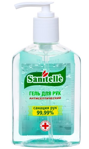 Изображение товара Sanitelle гель для рук антисептический с экстрактом алоэ и витамином е 250 мл
