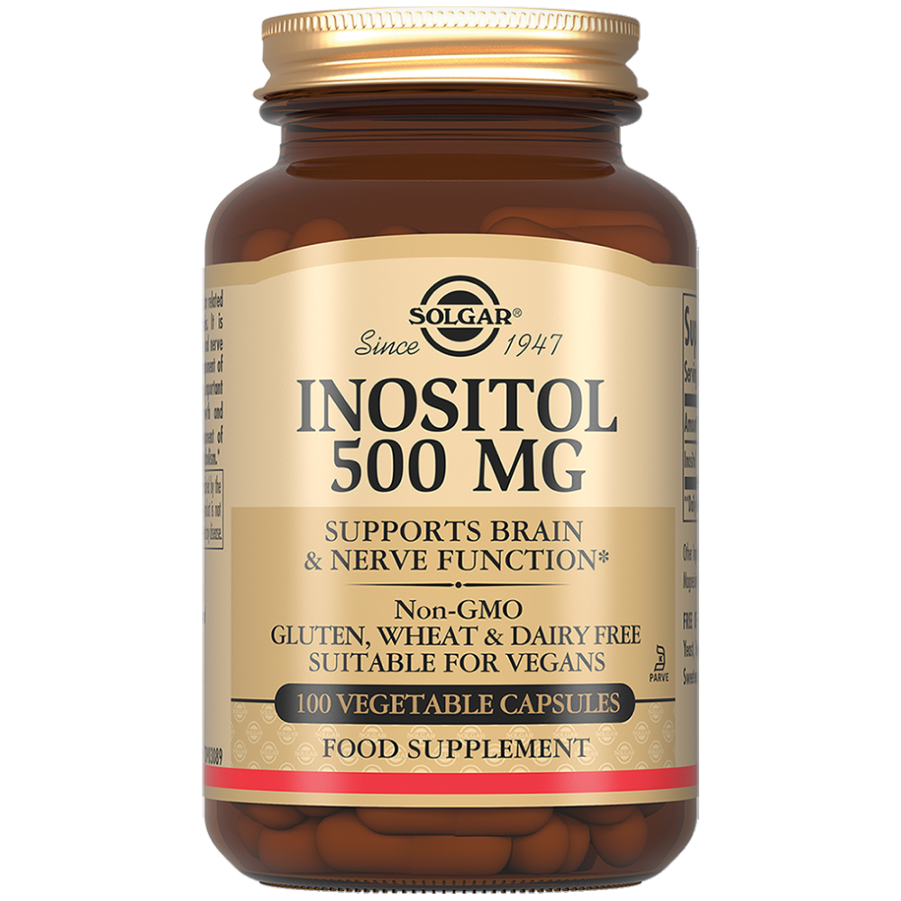 Изображение товара Solgar инозитол 500 мг 100 капсул — поддержка нервной системы и обмена веществ