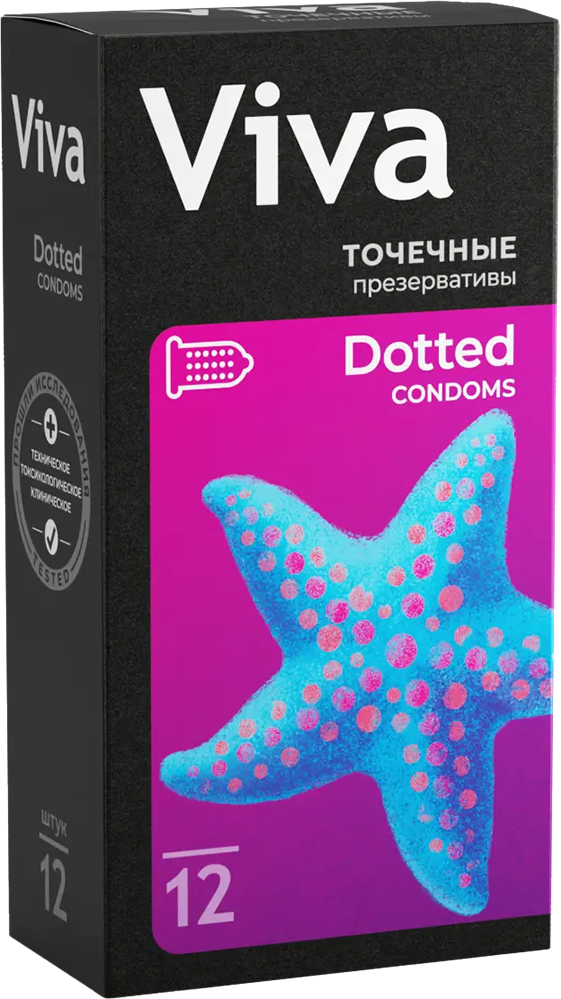 Изображение товара Viva презерватив точечные 12 шт. Надежная защита и повышенные ощущения