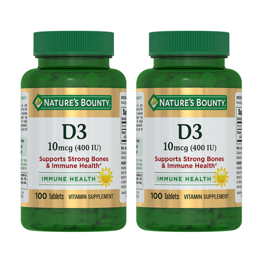 Изображение товара Набор Natures bounty витамин D3 400ME №100 табл из 2 уп