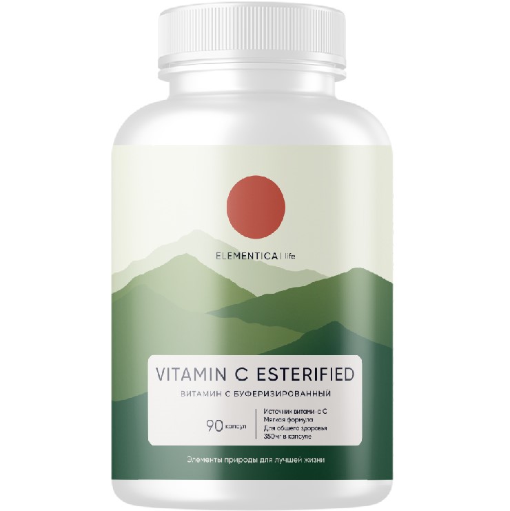 Изображение товара Витамин С буферизированный для иммунитета Elementica life 90 капсул по 600 мг