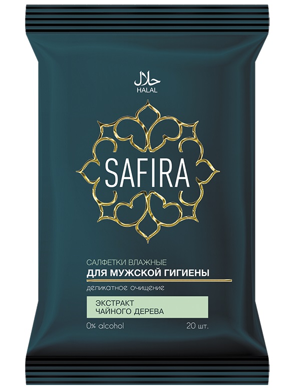 Изображение товара Safira салфетки влажные для интимной гигиены с экстрактом чайного дерева