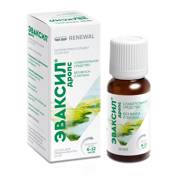 Изображение товара Эваксил дропс 7,5 мг/мл капли для приема внутрь 15 мл
