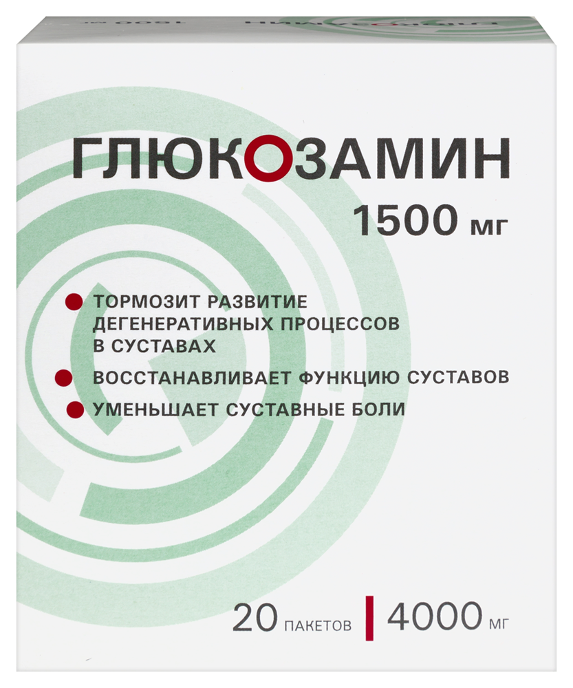 Изображение товара Глюкозамин 1500мг порошок для приготовления раствора 20 шт.