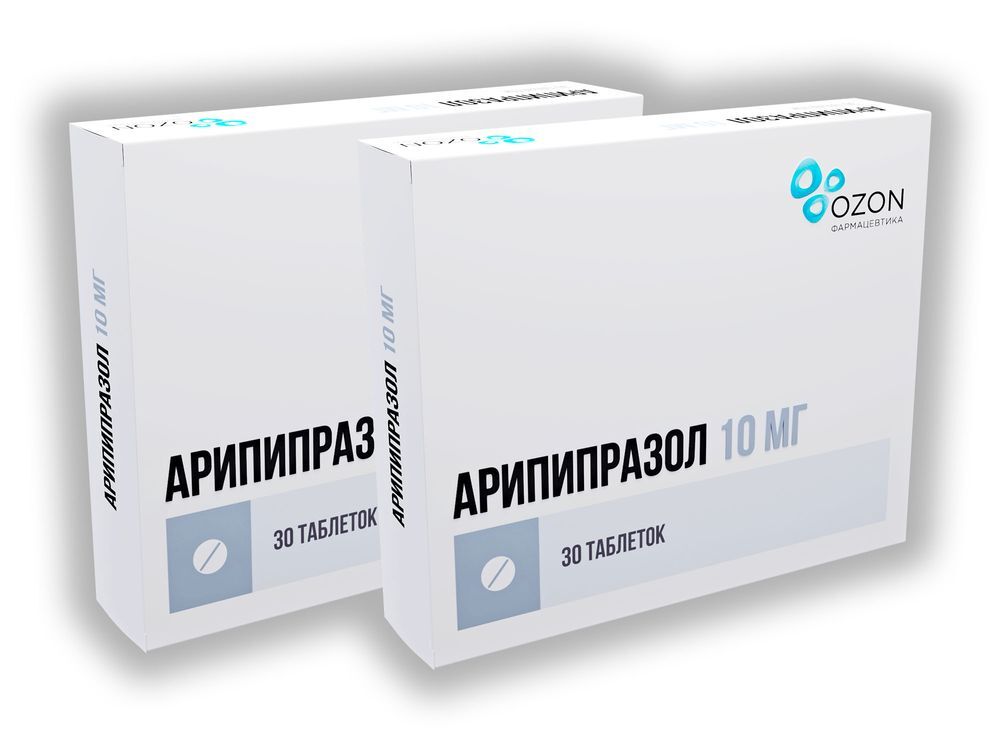 Изображение товара Набор из 2х упаковок Арипипразол таб. 10мг №30 со скидкой!