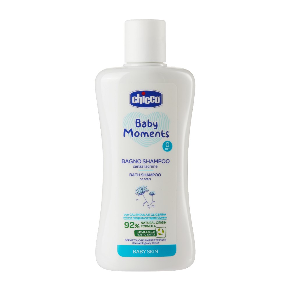 Изображение товара Chicco Baby Moments пена-шампунь без слез 200 мл для деликатного ухода за ребенком