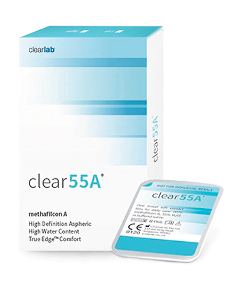 Изображение товара Контактные линзы Clear55a плановой замены для миопии и гиперметропии, 6 шт.