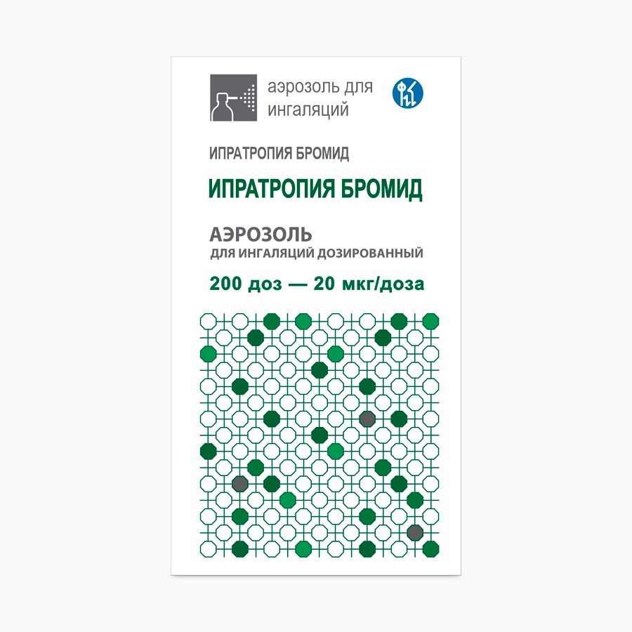 Ипратропия бромид 20 мкг/доза 200 доз аэрозоль для ингаляций дозированный -  цена 243 руб., купить в интернет аптеке в Москве Ипратропия бромид 20  мкг/доза 200 доз аэрозоль для ингаляций дозированный, инструкция по  применению