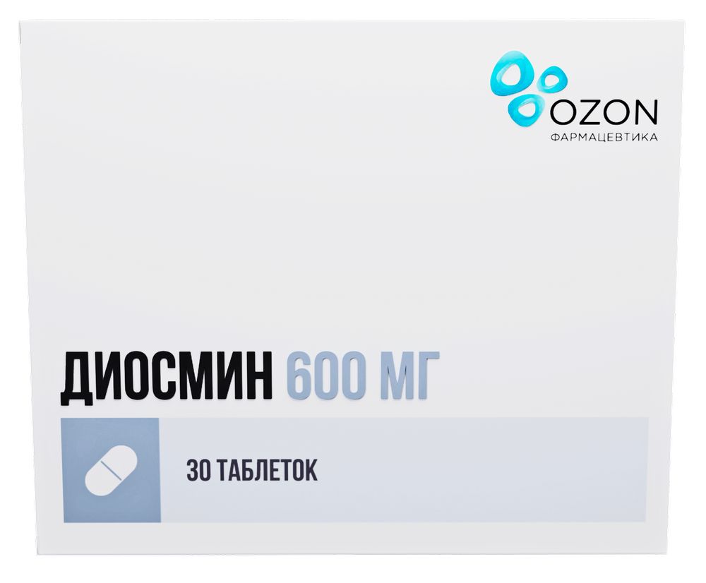 Диосмин 600 мг 30 шт. таблетки, покрытые пленочной оболочкой - цена 613  руб., купить в интернет аптеке в Москве Диосмин 600 мг 30 шт. таблетки,  покрытые пленочной оболочкой, инструкция по применению