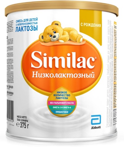 Изображение товара Similac низколактозная сухая смесь для детей с рождения 375 гр