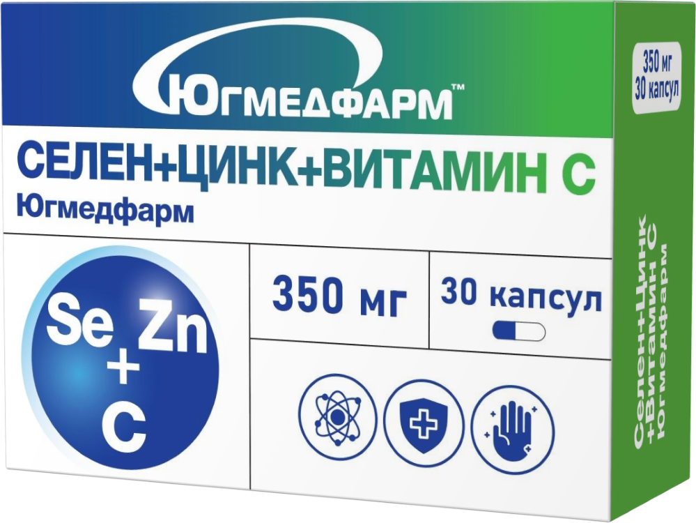 Изображение товара Селен+цинк+витамин с 30 шт. капсулы массой 350 мг/югмедфарм