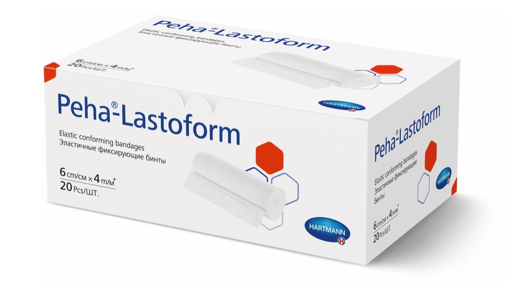 Изображение товара Эластичный фиксирующий бинт Peha-Lastoform 6 см х 4 м, 20 шт