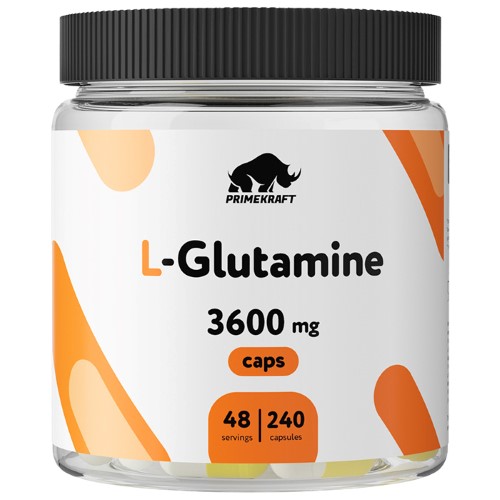 Изображение товара Prime Kraft L-Glutamine Caps — капсулы для поддержки здоровья и восстановления мышц, 240 шт
