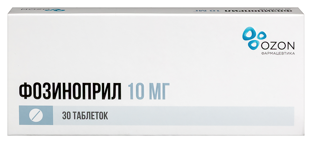 Изображение товара Фозиноприл 10 мг 30 шт. таблетки