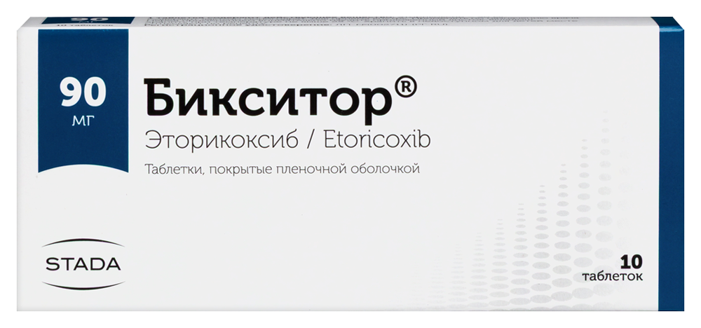 Изображение товара Бикситор 90 мг таблетки 10 шт. лечение боли воспаления в суставах и спине