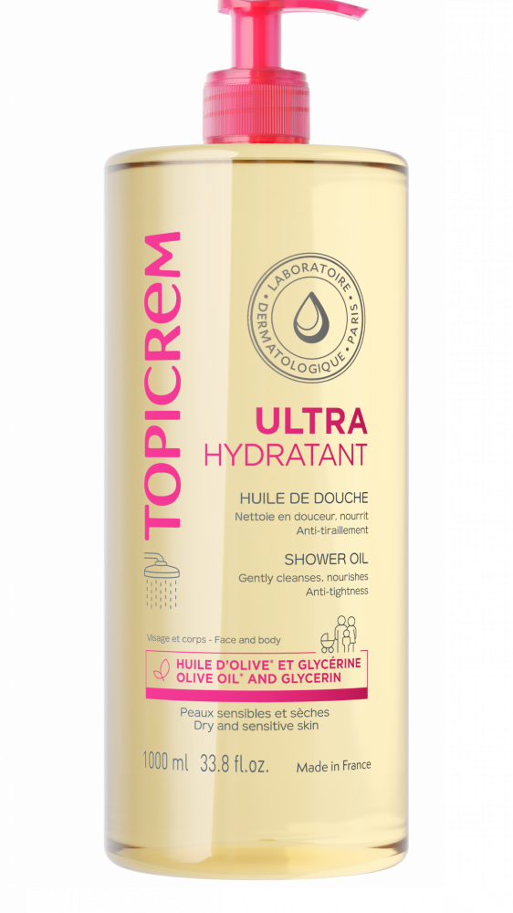 Изображение товара Topicrem масло для душа ультра-увлажняющее 1000 мл для сухой кожи