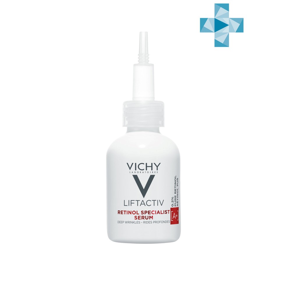 Vichy liftactiv retinol specialist сыворотка для коррекции глубоких морщин  30 мл - цена 3928 руб., купить в интернет аптеке в Москве Vichy liftactiv  retinol specialist сыворотка для коррекции глубоких морщин 30 мл,  инструкция по применению