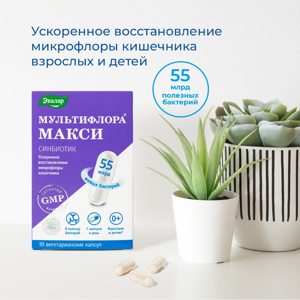 Мультифлора макси 10 шт. капсулы массой 0,5 г - цена 550 руб., купить в  интернет аптеке в Москве Мультифлора макси 10 шт. капсулы массой 0,5 г,  инструкция по применению