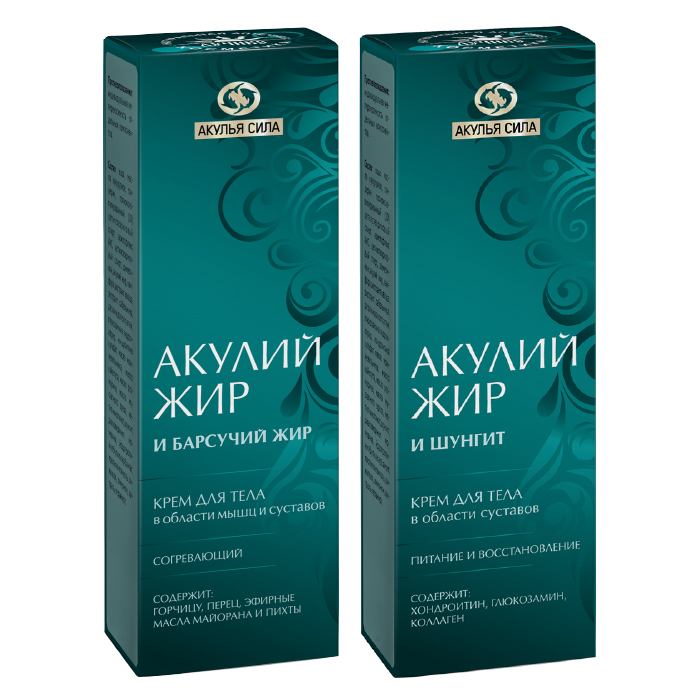 Изображение товара Набор Аптечка Акулий жир Акулья сила: Крем для суставов +  Крем для мышц