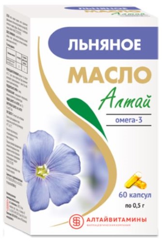 ЛЬНЯНОЕ МАСЛО АЛТАЙ ОМЕГА-3 N60 КАПС МАССОЙ 0,5Г инструкция по применению
