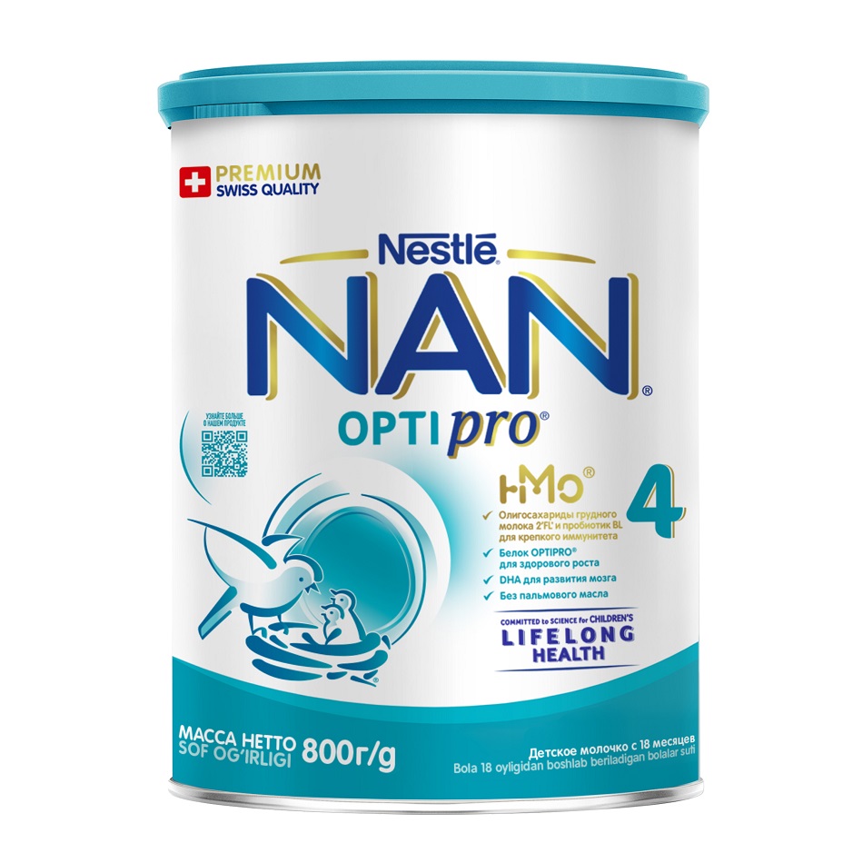 Nan 4 optipro напиток молочный сухой для детей с 18 мес 800 гр