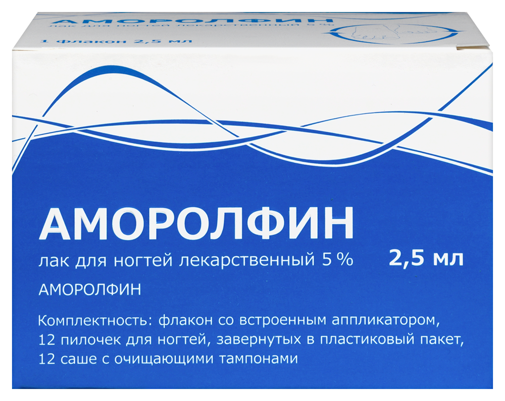 Изображение товара Аморолфин 5% лак для ногтей 2,5 мл для лечения грибка