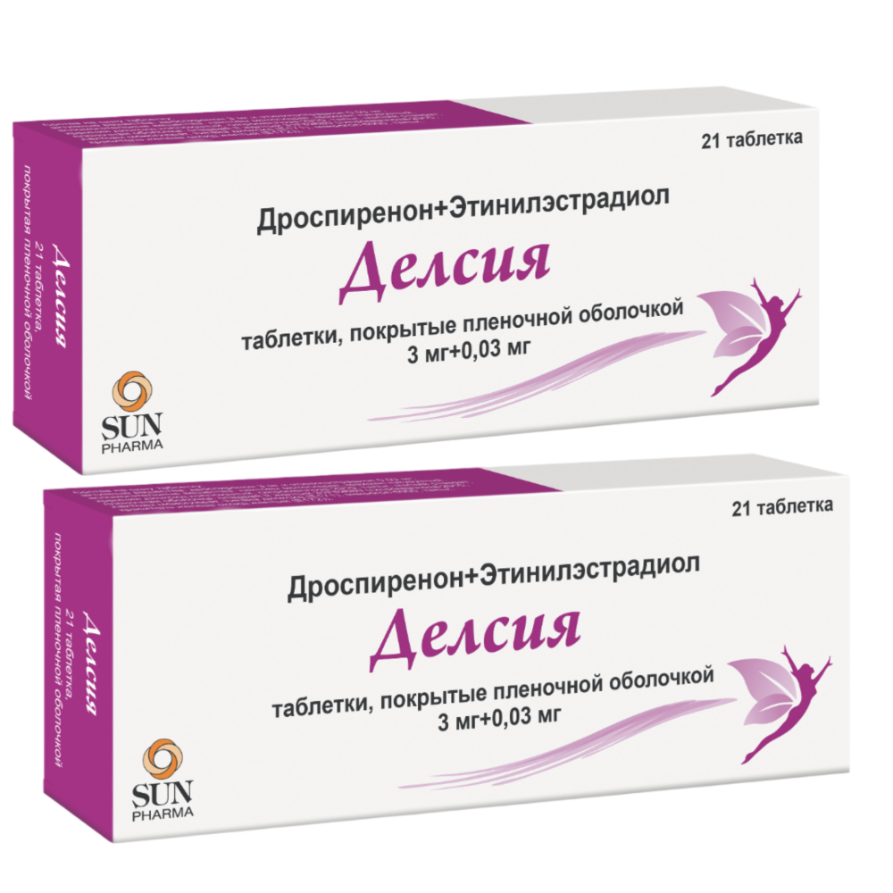 Изображение товара Набор из 2 уп Делсия 3 мг + 0,03 мг 21 шт. табл ППО