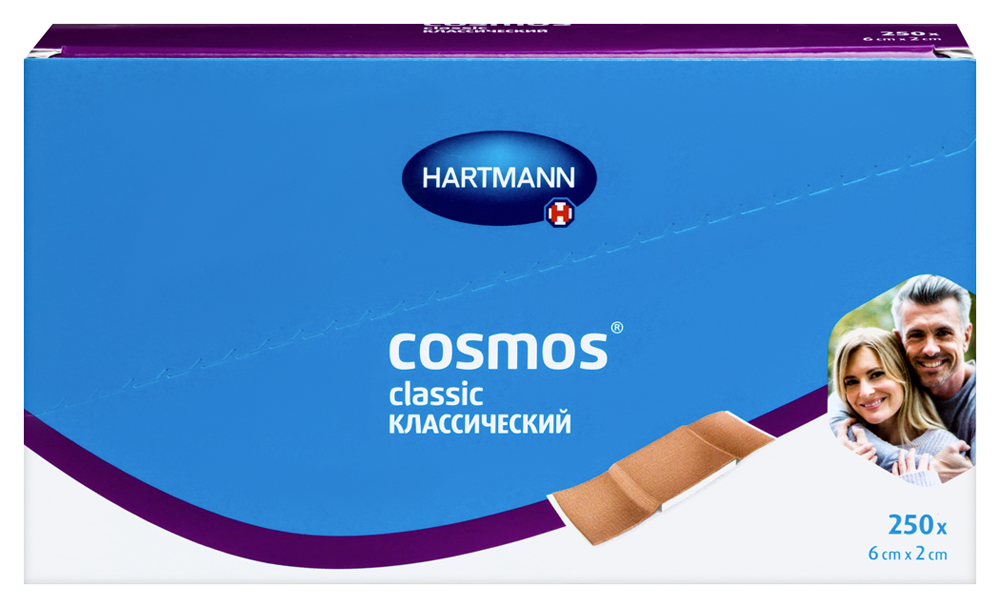 Изображение товара Пластырь Cosmos Classic 2x6 см, 250 шт. нестерильный