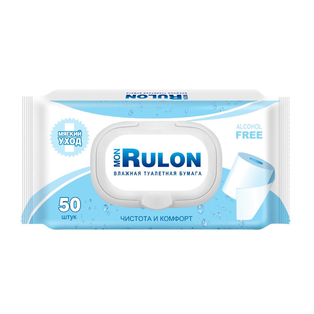 Изображение товара Mon rulon бумага туалетная влажная 50 шт.