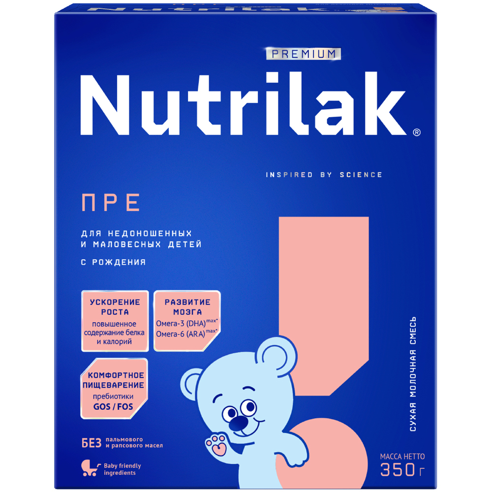 Изображение товара Nutrilak premium пре сухая молочная смесь для недоношенных и маловесных детей 350 г