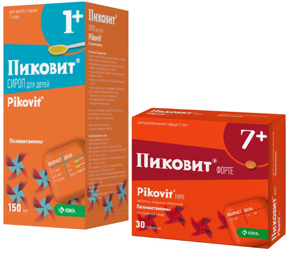 Изображение товара Набор Пиковит сироп + Пиковит Форте 30 табл.