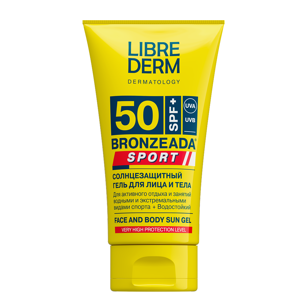 Изображение товара Librederm bronzeada гель солнцезащитный для лица и тела sport spf 50 150 мл