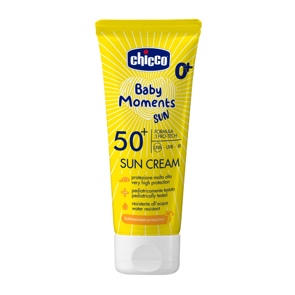 Изображение товара Минеральный солнцезащитный крем SPF 50+ для детей Chicco Baby Moments 75 мл