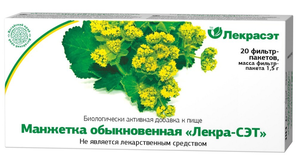 Изображение товара Манжетка обыкновенная-лекра-сэт 1,5 20 шт. биологически активная добавка