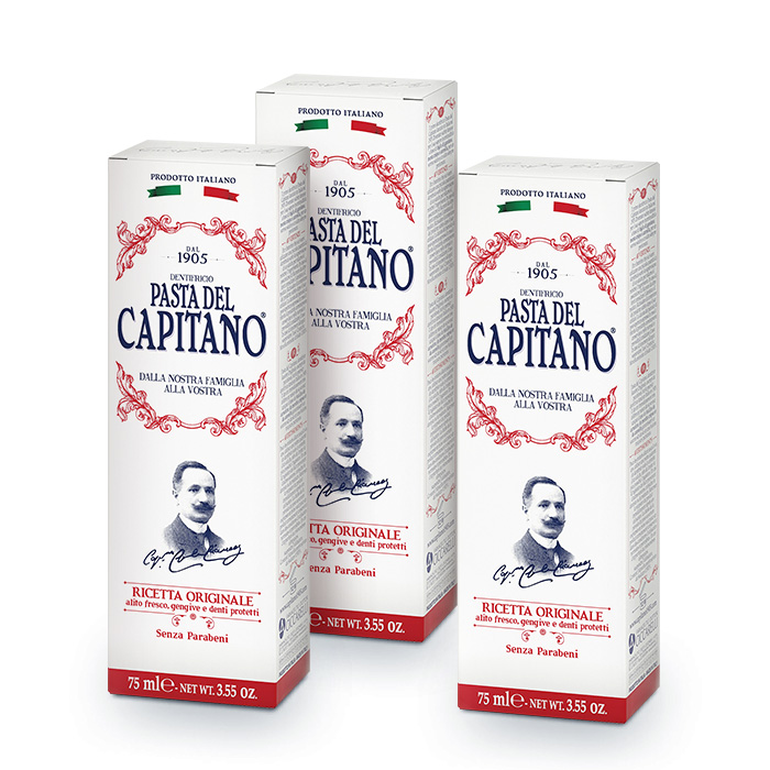 Изображение товара Набор 3=2 PASTA DEL CAPITANO 1905 ЗУБНАЯ ПАСТА ОРИГИНАЛЬНЫЙ РЕЦЕПТ 75МЛ