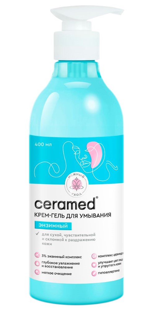 Изображение товара Ceramed крем-гель для умывания энзимный для сухой чувствительной склонной к раздражению кожи 400 мл