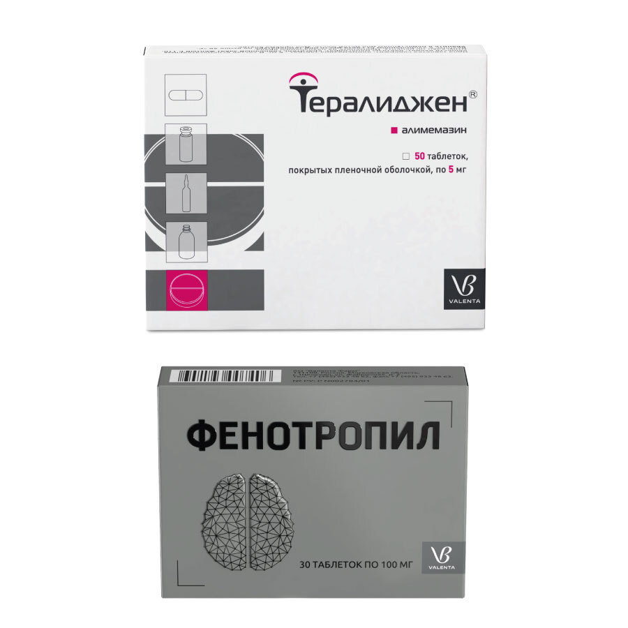 Набор ФЕНОТРОПИЛ 0,1 №30 ТАБЛ + ТЕРАЛИДЖЕН 0,005 №50 ТАБЛ закажи со скидкой  10% - цена 1252 руб., купить в интернет аптеке в Москве Набор ФЕНОТРОПИЛ  0,1 №30 ТАБЛ + ТЕРАЛИДЖЕН 0,005 №50 ТАБЛ закажи со скидкой 10%, инструкция  по применению