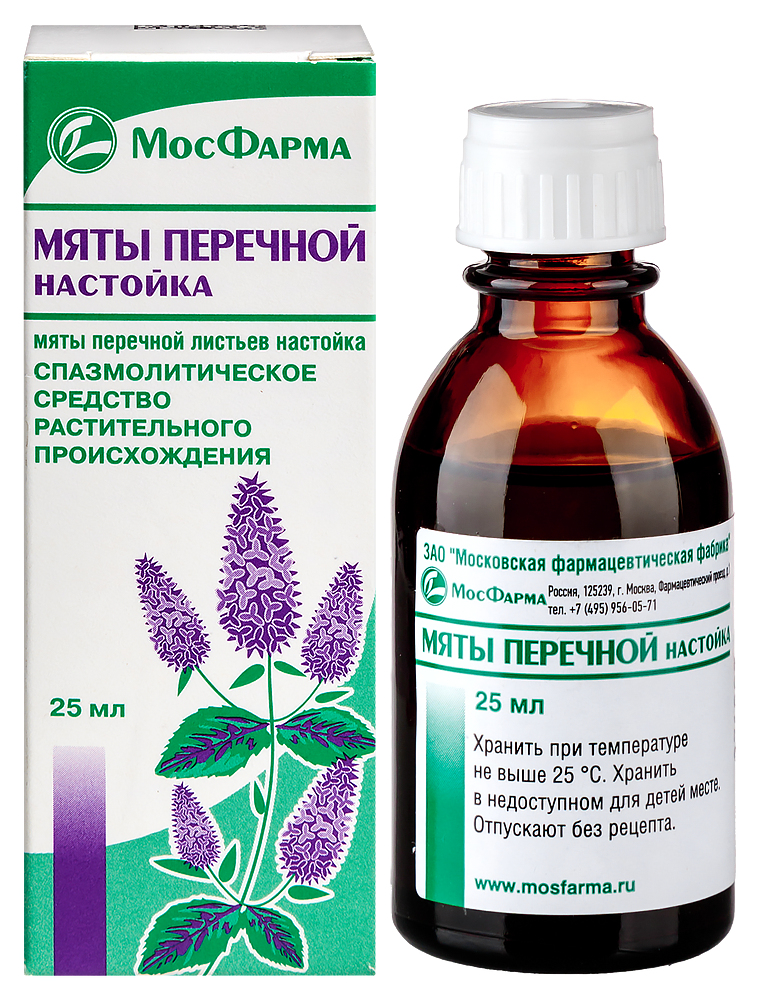 Изображение товара Мята перечная настойка 25 мл флакон-капельница натуральное средство