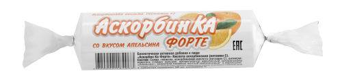 Изображение товара Аскорбин ка форте 10 шт. таблетки жевательные массой 3 г/апельсин/