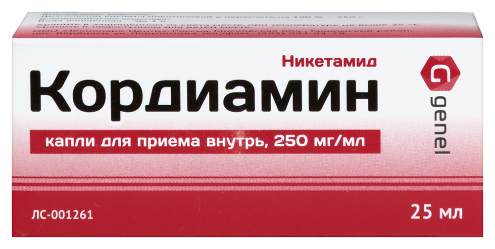 Изображение товара Кордиамин 0,25/мл капли для внутреннего применения 25 мл