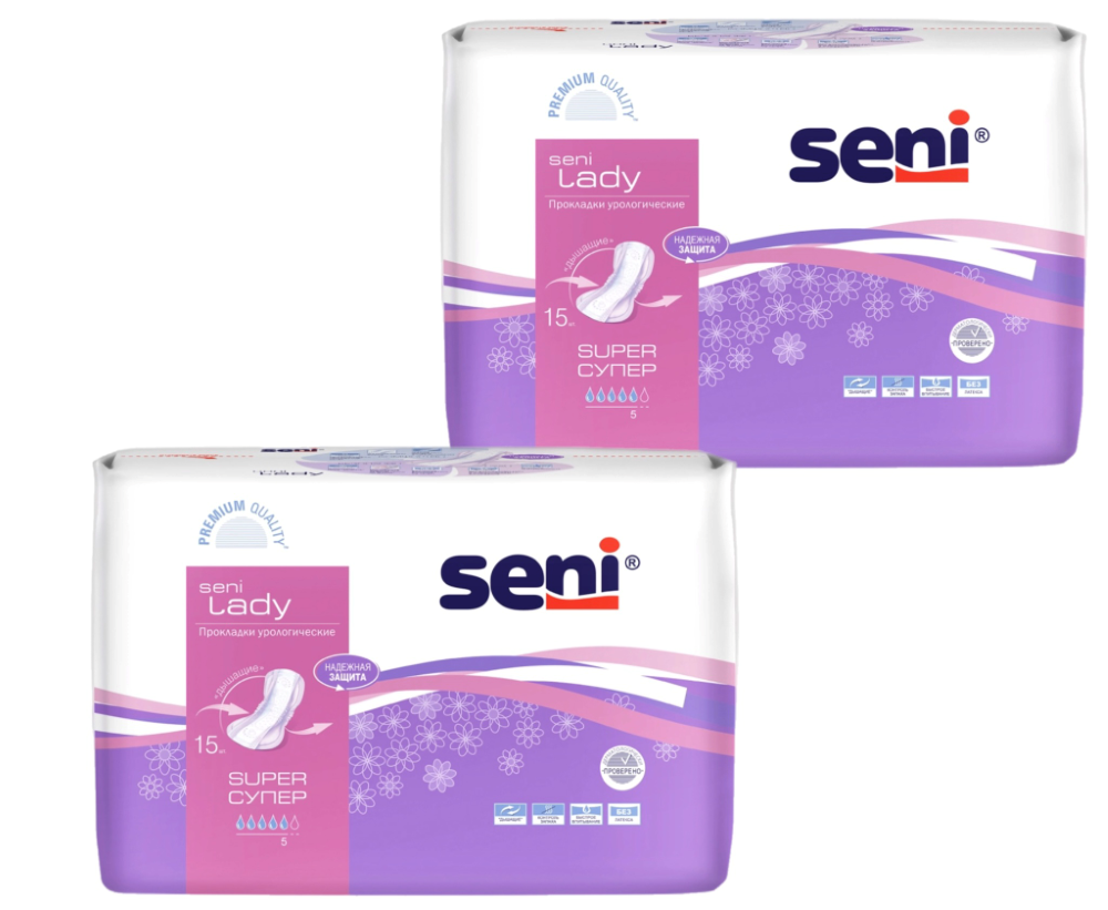 Изображение товара Набор Seni lady прокладки уролог super №15  из 2 уп со скидкой