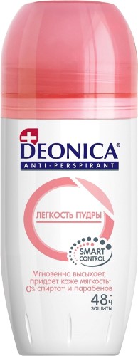 Изображение товара Deonica антиперспирант легкость пудры 50 мл ролик для защиты от пота и запаха