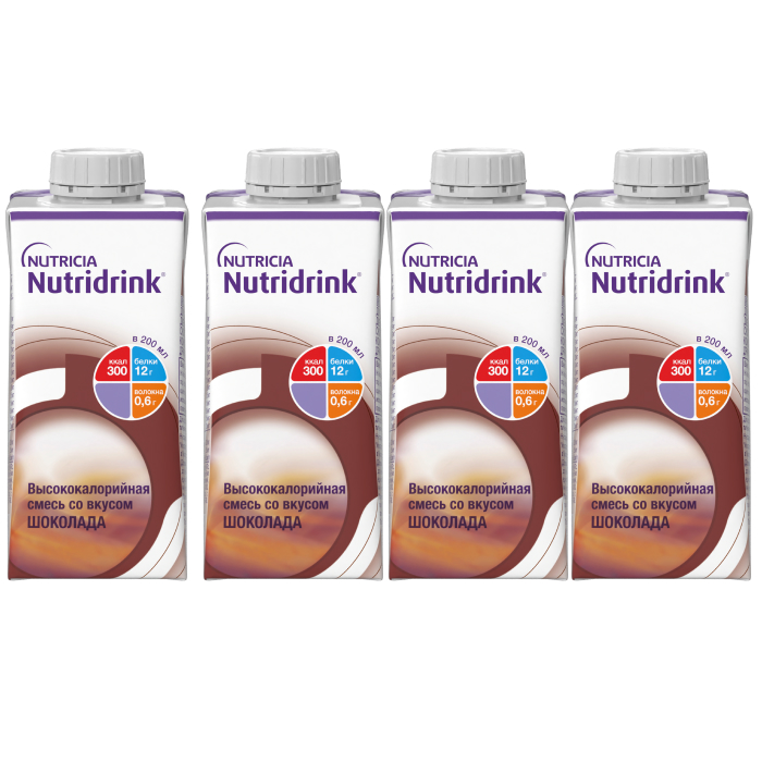 Изображение товара Набор белковое питание 4 уп Нутридринк шоколада 200 мл со скидкой 10%
