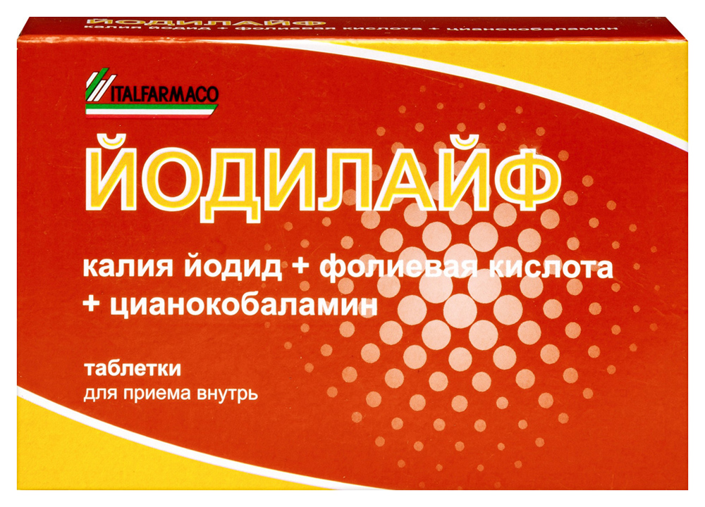 Изображение товара Таблетки Йодилайф для профилактики дефицита йода и витаминов