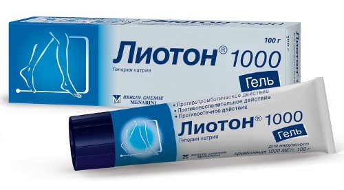 ЛИОТОН 1000 1000МЕ/Г 100,0 ГЕЛЬ Д/НАРУЖ ПРИМ инструкция по применению