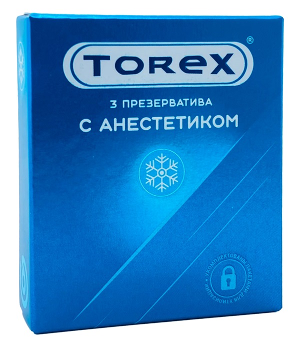 Изображение товара Презерватив Torex с анестетиком N3 - защита и комфорт 3 шт