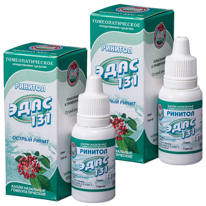 Изображение товара Набор ЭДАС-131 Ринитол 15 мл со скидкой 30% на вторую упаковку